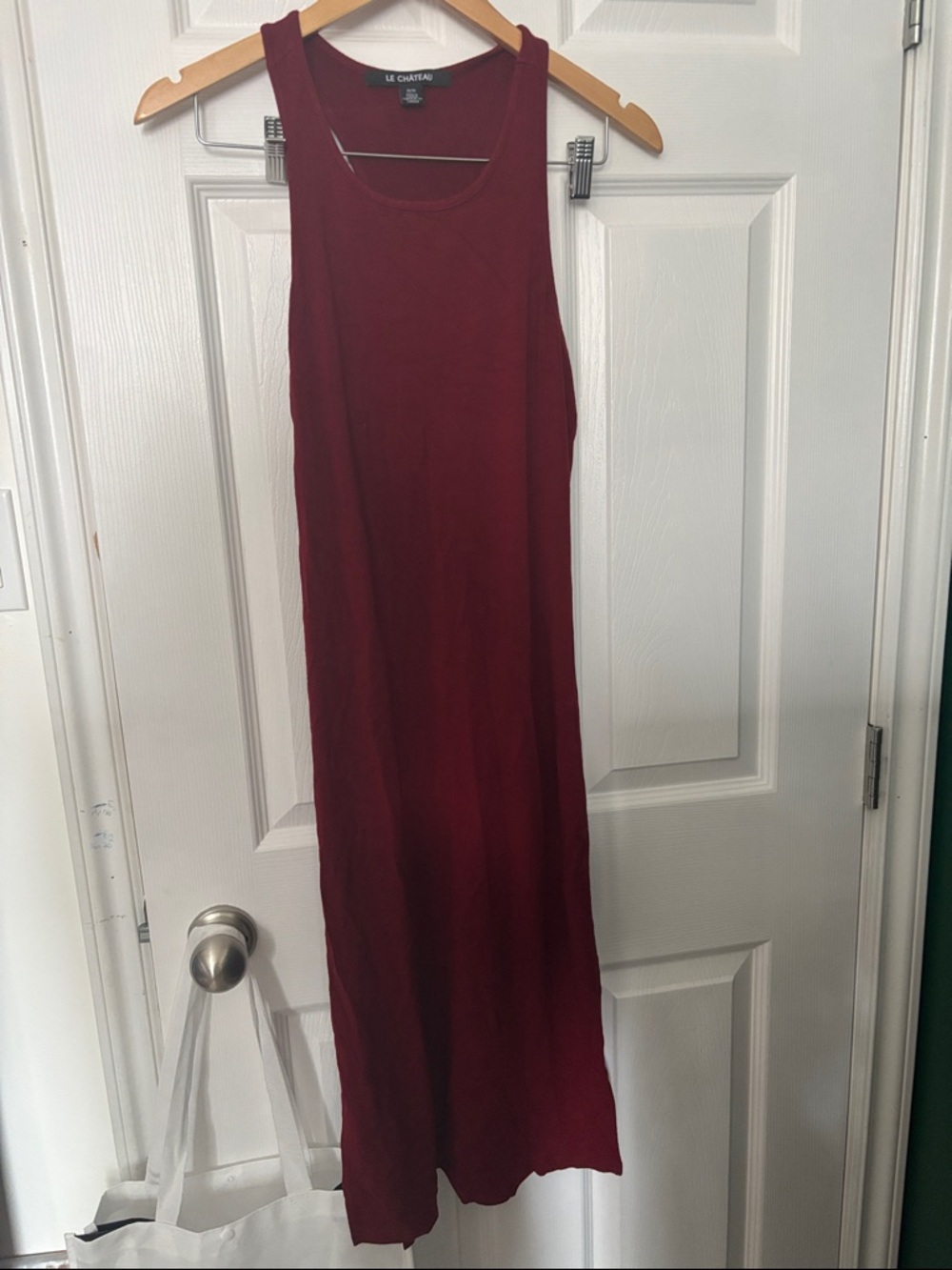 le chateau Wine Red Racerback Maxi Dress